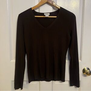 LOFT 100% SILK Chocolate Brown